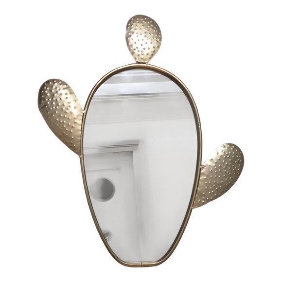 22"x18" LARGE CACTUS MIRTOR CACTI GOLD HOME ACCENT DECOR NEW WALL ART DECORATION - Picture 1 of 1